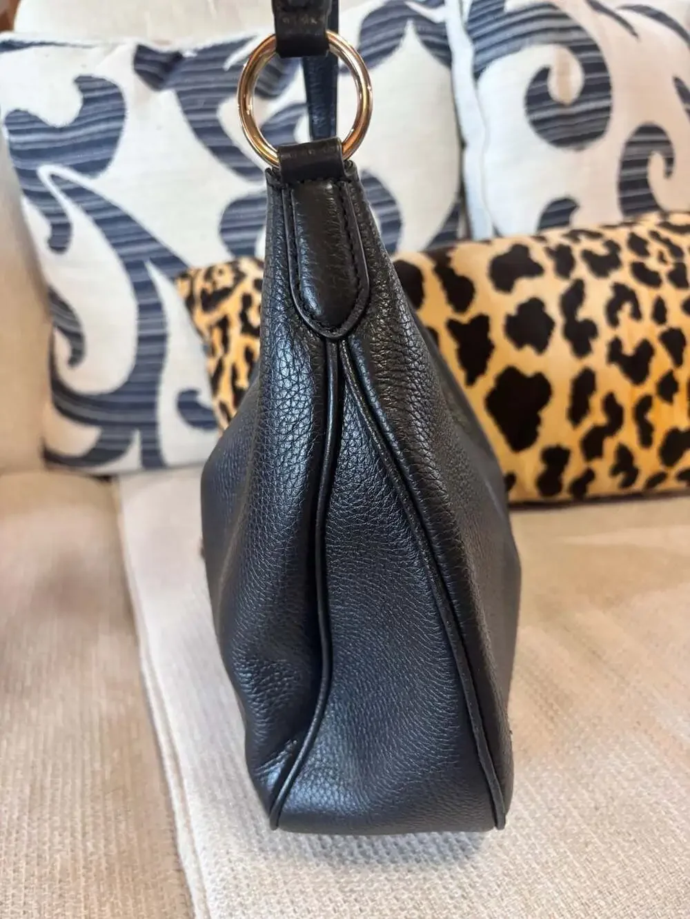 Kate Spade New York Black Pebbled Leather Shoulder Bag